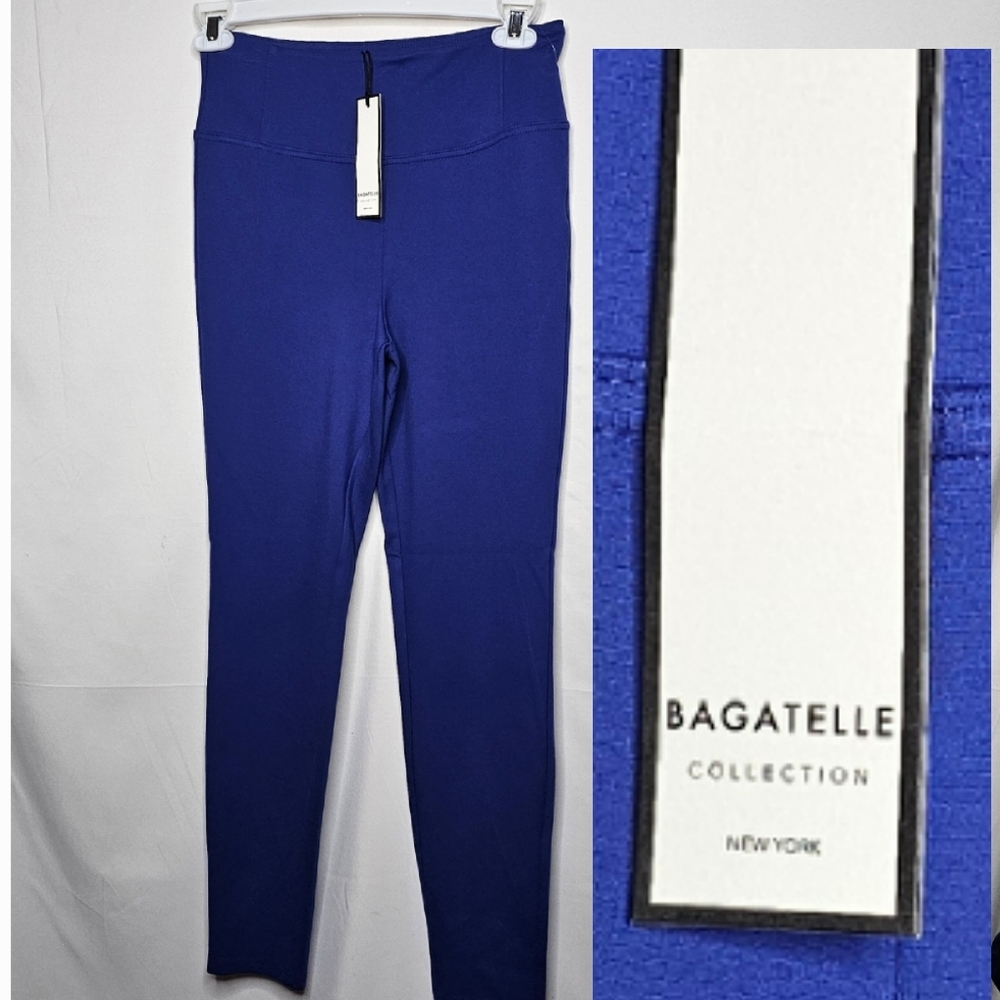 NWT Bagatelle Collection New York pull on cobalt blue stretch slim ankle Pants M